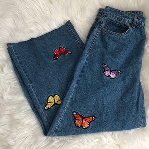 SHEIN Butterfly Wide leg Jeans